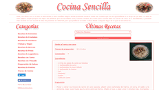 Desktop Screenshot of cocinasencilla.com