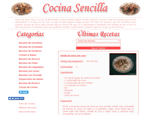 Tablet Screenshot of cocinasencilla.com